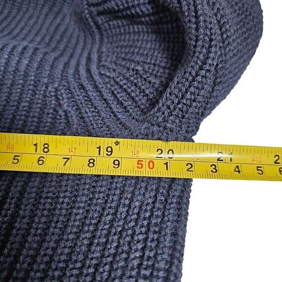 J.crew Cotton-Blend Ribbed Turtleneck Sweater Relaxed Fit Navy Women's‎ XS NWT - Picture 11 of 12